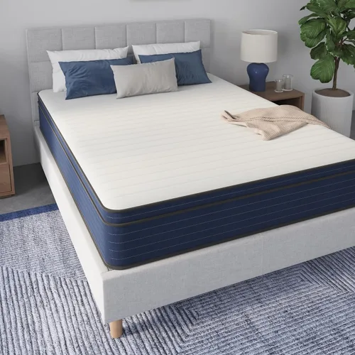 Miniatura 6 de NapQueen Tamaño Completo, Colchón Híbrido New Victoria de 10 Pulgadas con Gel Refrigerante Infundido, Resortes de Bolsillo y Espuma Viscoelástica