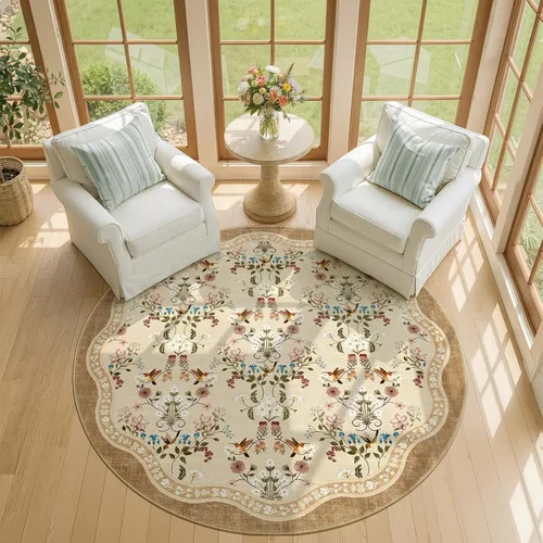 Miniatura 28 de Jinchan Alfombra Floral de Pasillo, 2x5, Alfombras Antideslizantes Lavables a Máquina, Alfombra Suave de Pelo Bajo para Pasillo, Resistente a
