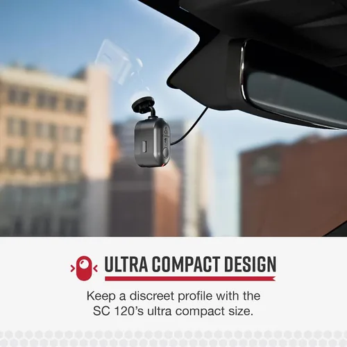 Miniatura 2 de Cobra Discreet Dash Cam (SC120) - Resolución de video QHD 1440P, WiFi integrado, visión nocturna, grabación continua, diseño compacto, tarjeta SD