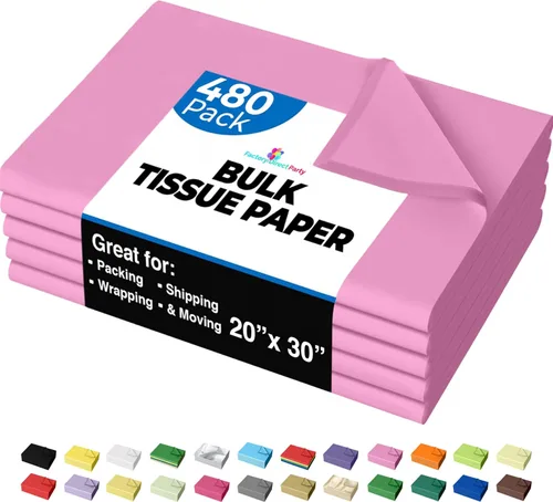 Miniatura 26 de Party Solids Papel de Seda Negro para Bolsas de Regalo - Papel de Seda a Granel Negro de 20" X 30", 480 Hojas - Papel Prensa de 10 lb para Embalaje