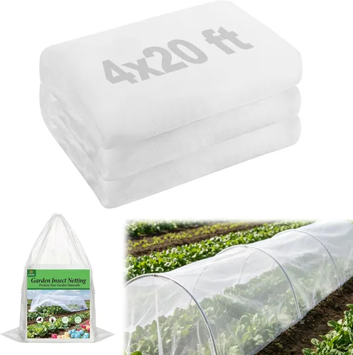 Miniatura 11 de Paquete de 2 redes de jardín de 6.5 x 10 pies, cubiertas de malla ultra fina para mantener alejadas las plagas de animales pequeños, pantalla