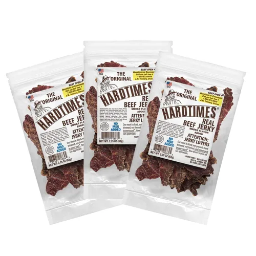 Miniatura 16 de Hardtimes Carne seca hecha a mano, sabor original, paquete de 4 bolsas de 2.25 onzas