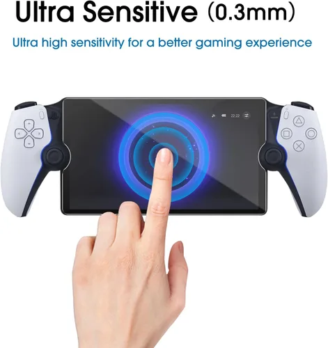 Miniatura 4 de amFilm Paquete de 3 protectores de pantalla de vidrio templado para PlayStation Portal Remote Player de 8 pulgadas - PlayStation 5 con kit de fácil