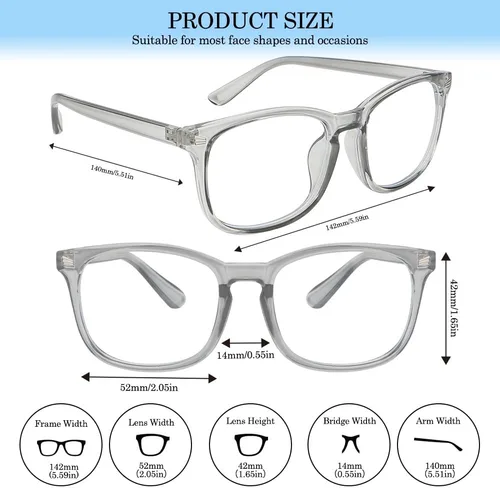 Miniatura 2 de Gafas de luz azul para mujer, lentes de bloqueo de luz azul para hombre, gafas de luz azul para niñas, juegos de computadora Gris