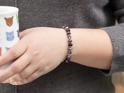 Miniatura 57 de Pulsera elástica de alerta médica, pulsera de identificación médica de repuesto intercambiable, etiqueta de identificación no incluida, cristales