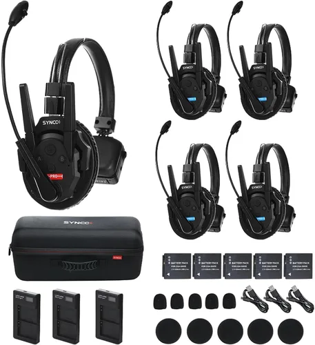 Miniatura 12 de SYNCO XTalk Pro2 XPro X2 - Sistema de comunicación de auriculares inalámbricos de 2,4 GHz, dispositivo maestro aleatorio, rango de operación