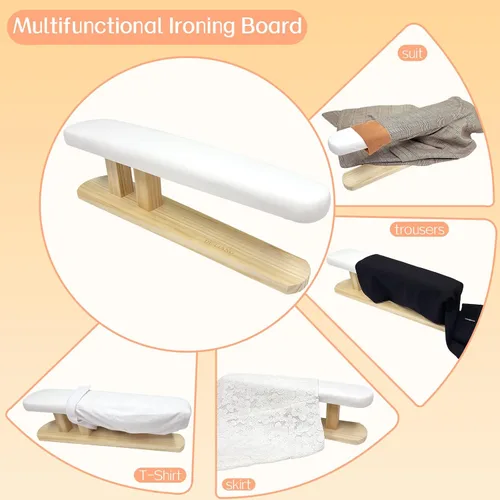 Miniatura 5 de Tabla de planchar acolchada con pecho y manga larga con base de madera para herramientas domésticas, formas de vestido a medida, estudio de costura