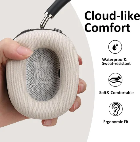 Miniatura 4 de Almohadillas de silicona mejoradas para auriculares AirPods Max 2024, almohadillas cubiertas de cuero proteico con silicona y espuma viscoelástica e