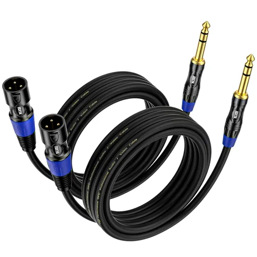 Miniatura 8 de EBXYA Cable XLR equilibrado hembra a TRS, cable de micrófono de 1/4 pulgadas, cable de audio para instrumento de 3 pies, paquete de 2 para micrófono