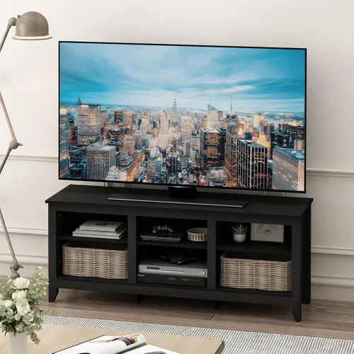 Miniatura 16 de Furinno - Soporte para centro de entretenimiento, para televisor de hasta 55 pulgadas, pino ámbar/negro