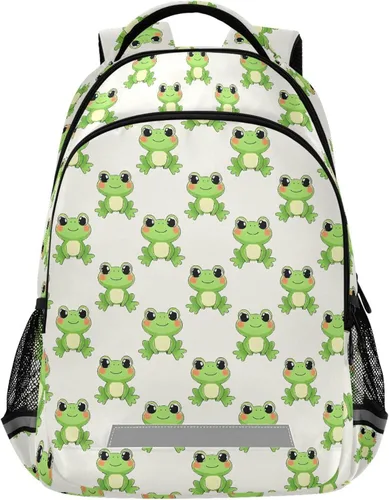 Miniatura 35 de MNSRUU Mochila escolar con correa para el pecho, mochila para laptop Galaxy Planets, mochila de senderismo de viaje para niños y niñas, Animal 031