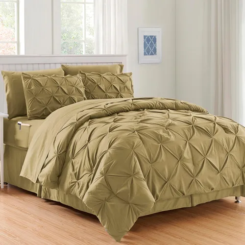 Miniatura 12 de Elegant Comfort Juego de edredón de 6 piezas de lujo, más suave y acogedor, juego completo suave y sedoso que incluye juego de sábanas con bolsillos