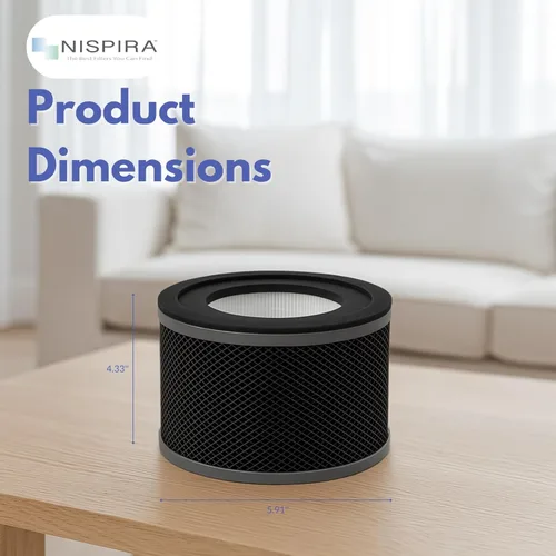 Miniatura 2 de Nispira Filtro de repuesto True HEPA para purificador de aire, compatible con Tao Tronics TT-AP001, 1 paquete