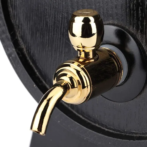 Miniatura 8 de Dispensador de barril de whisky de 3 L de gran capacidad, barril de madera de roble envejecido, contenedor de almacenamiento de barril de vino tinto