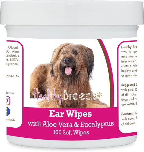 Miniatura 70 de Healthy Breeds Pastor alemán, silla de montar, toallitas de limpieza de oídos con aloe y eucalipto para perros, 100