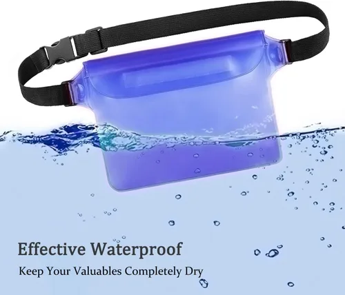 Miniatura 3 de CADONO Paquete de 2 fundas impermeables con correa ajustable para la cintura Bolsa seca sensible al tacto en pantalla, mantiene tu teléfono