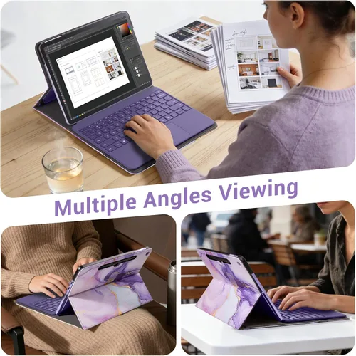 Miniatura 6 de CoBak Funda para Microsoft Surface Pro de 12" (2025), Premium Business Cover con soporte multiángulo, soporte para lápiz capacitivo integrado