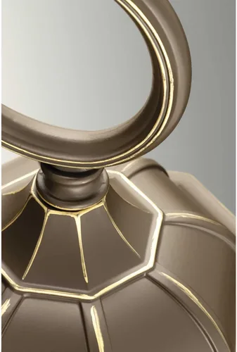 Miniatura 3 de Progress Lighting Verdae Collection - Farol de pared grande tradicional de cristal transparente con 3 luces, para exteriores, bronce antiguo