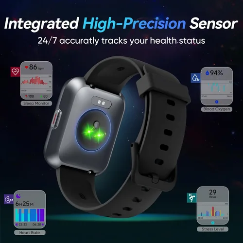Miniatura 5 de Relojes inteligentes para hombre, Android y iPhone, 1.8 pulgadas HD Alexa reloj inteligente integrado con llamadas Bluetooth, IP68 impermeable