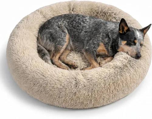 Miniatura 51 de Best Friends by Sheri - The Original Calming Donut - Cama calmante en forma de dona para perros y gatos - Pelo corto, gris, S, 23 x 23 pulgadas Gris