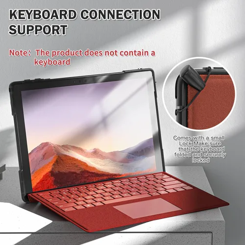 Miniatura 6 de BRAECNstock Funda protectora resistente a prueba de golpes para Microsoft Surface Pro 7+ Plus, 7, 6, 5, 4 pulgadas, con correa de mano y soporte