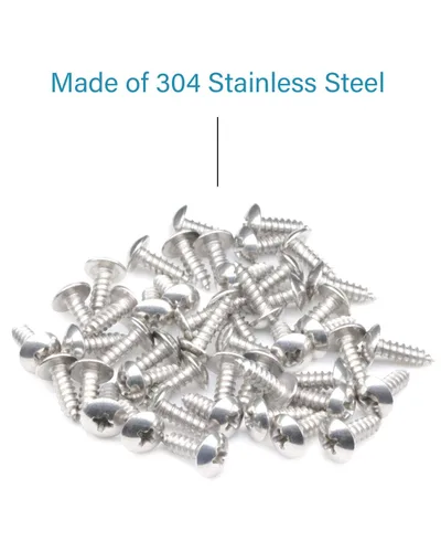 Miniatura 4 de IMScrews 100 tornillos de madera Phillips con cabeza de truss #8 x 1/2 "(13 mm), tornillos de acero inoxidable resistentes 18-8 (304)