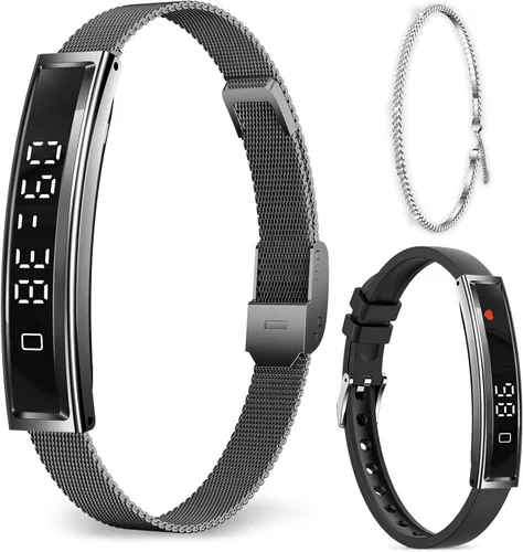 Reloj inteligente para mujeres y hombres, pulsera inteligente ultraligera con monitor de frecuencia cardíaca/oxígeno en sangre/sueño/podómetro,