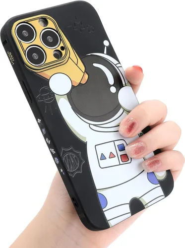 Yonds Queen para iPhone 7 Plus / 8 Plus, linda funda con diseño de astronauta de dibujos animados, elegante parachoques de TPU suave, protectora,