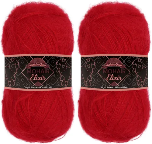 Miniatura 45 de JubileeYarn Mohair Elixir Yarn - 50g/Skein Baby Wool Blend - Cosmopolitan - 1 Skein
