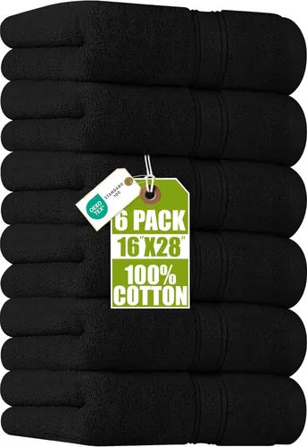 Miniatura 14 de Utopia Towels- Paquete de 6 toallas de mano prémium, 100% algodón hilado en anillo, ultrasuaves y altamente absorbentes, 18 oz/m2 (600 g/m2), 16 x