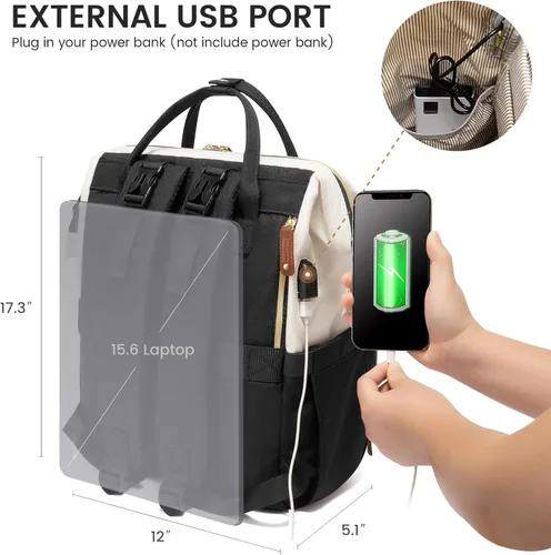Miniatura 5 de LOVEVOOK Mochila para Pañales, Bolsa de Bebé con Estación de Cambio, Mochila Grande para Pañales para Mamá y Papás, Bolsa Impermeable para Mamá