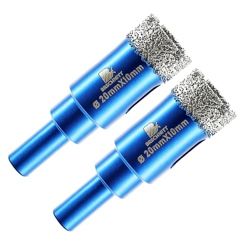 Miniatura 12 de Juego de brocas de diamante seco, BRSCHNITT 1 1/4 Pulgadas (32mm) Sierra de agujero de diamante con vástago redondo para azulejos de porcelana