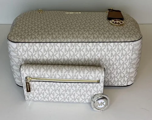 Miniatura 5 de Michael Kors MICHAEL Michael Kors Jet Set - Cartera de viaje con cadena grande para el hombro, bolsa de viaje triple