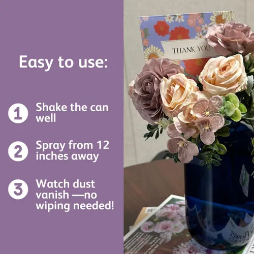 Miniatura 5 de Chrysal Spray limpiador de seda y flores secas (14.8 onzas), suministros florales para plantas artificiales, suministros para arreglos florales