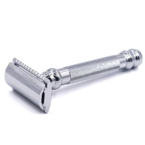 Miniatura 2 de Parker 98R Maquinilla de afeitar de seguridad de doble filo con mango largo ultra pesado y 5 cuchillas