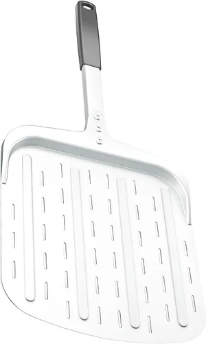 Miniatura 2 de Pala de pizza de 12 pulgadas, pala de aluminio para pizza (12 x 13.7 pulgadas) con diseño perforado y mango resistente al calor, herramienta