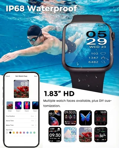 Miniatura 8 de Smart Watch, Fitness Watch for Women Men with 24/7 Heart Rate/Blood Pressure Monitor,Pedometer, Sleep Tracker, 120+ Sport Modes, IP68 Waterproof