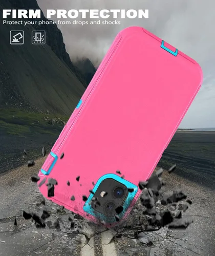 Miniatura 5 de Funda para iPhone 11 con 2 protectores de pantalla, protección contra caídas, cuerpo completo, resistente de servicio pesado, de grado militar, a