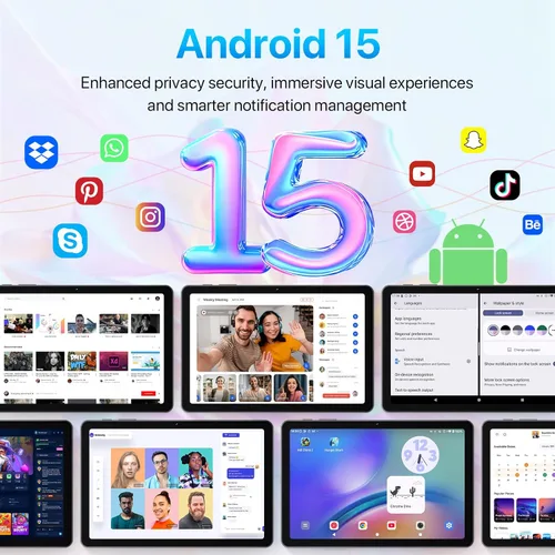 Miniatura 4 de Tablet The World's First Android 15 con Gemini AI,10.1 pulgadas 18GB RAM 128GB ROM 2TB TF, velocidad hasta 2.0 GHZ, Widevine L1,5000mAh, radio FM