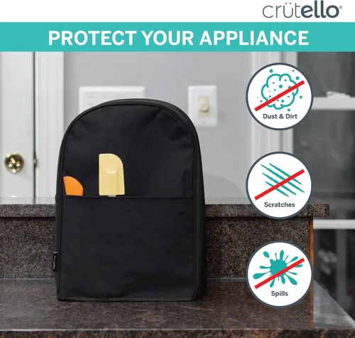 Miniatura 4 de Crutello Funda para procesador de alimentos con bolsillos de almacenamiento para procesadores grandes personalizados de 11 a 14 tazas, compatible