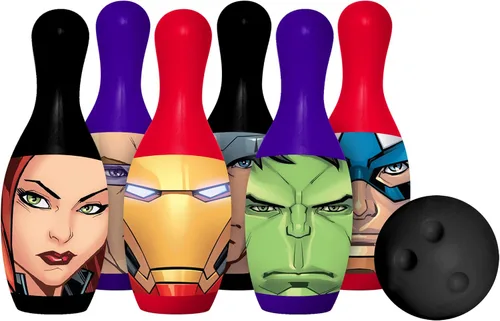 Hedstrom Juego de bolos de plástico, Marvel Avengers, multicolor, 52-40041BX