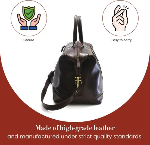 Miniatura 8 de Style N Craft Overnight, Contemporary Weekend Travel Leather Duffle Bag