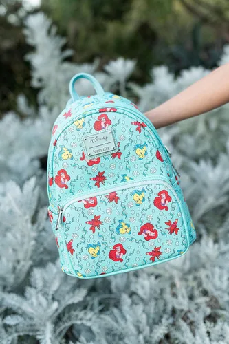 Miniatura 6 de Loungefly x Disney Little Mermaid Ariel Flounder y Sebastian AOP Mochila Varios