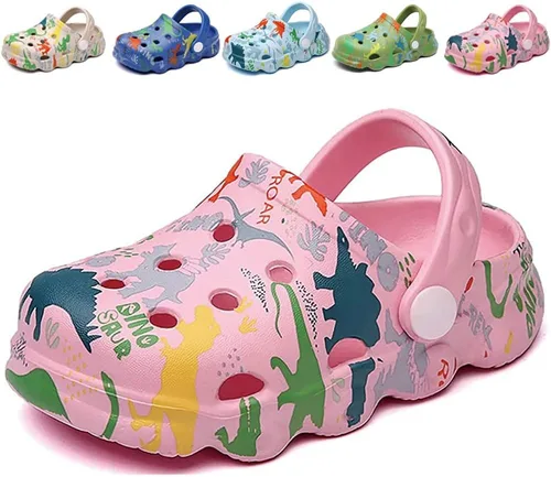 Miniatura 13 de Zuecos para niños, niños y niñas, dinosaurio, antideslizantes, para jardín, playa y piscina, sandalias tipo zuecos, chancletas de dibujos animados