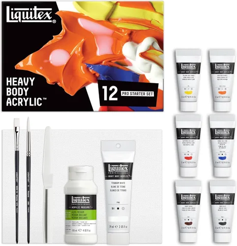 Miniatura 14 de Liquitex Professional Heavy Body - Pintura acrílica, 6 x 59 ml (2.0 fl oz), juego de colores fluorescentes