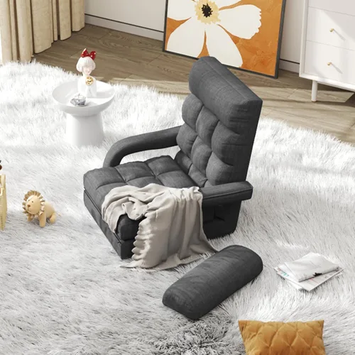 Miniatura 5 de WAYTRIM Sillón para interiores de 6 posiciones, silla de piso para juegos para adolescentes y adultos, sofá perezoso para mascotas con reposabrazos