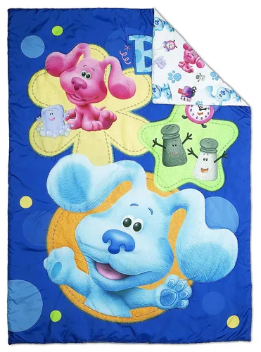 Miniatura 3 de Blues Clues You Are Smart - Juego de ropa de cama infantil de 4 piezas, incluye edredón, juego de sábanas, sábana bajera, sábana superior + funda