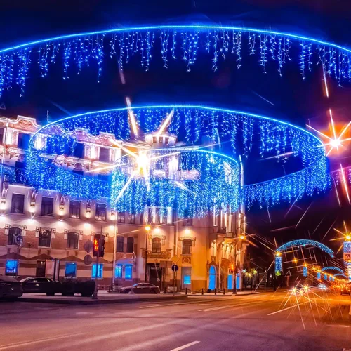 Miniatura 6 de Aurelema 640 luces LED de Navidad para exteriores, extra largas, 8 modos, impermeables, con 120 gotas, guirnalda de luces colgantes con control