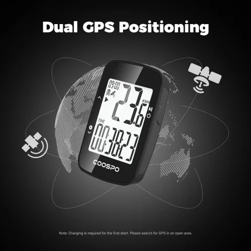 Miniatura 2 de COOSPO BC26 Cycling Computer for Road Bikes, Wireless GPS Bike Computer for Entry Level Rider, GPS Bicycle Speedometer Odometer Wireless Cycling