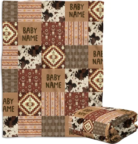 Miniatura 9 de Manta de bebé occidental para niña, manta de bebé occidental, mantas de bebé personalizadas, manta de bebé vaquero con nombre, mantas de bebé Chica